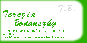 terezia bodanszky business card